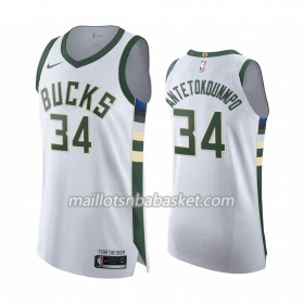 Maillot Homme Milwaukee Bucks Giannis Antetokounmpo 34 2019-20 Nike Association Edition Swingman
